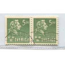 SUECIA 1940 Yv. 279e PAREJA DE ESTAMPILLAS USADA 75 Euros